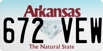 AR license plate 672VEW