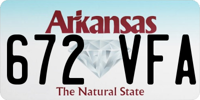AR license plate 672VFA