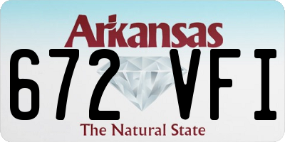 AR license plate 672VFI