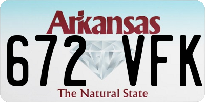 AR license plate 672VFK