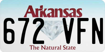 AR license plate 672VFN