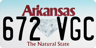 AR license plate 672VGC
