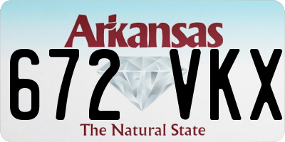 AR license plate 672VKX