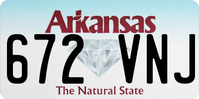 AR license plate 672VNJ