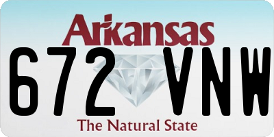 AR license plate 672VNW