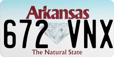 AR license plate 672VNX