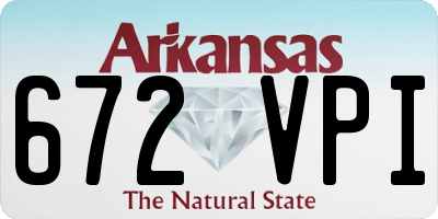 AR license plate 672VPI