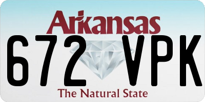 AR license plate 672VPK