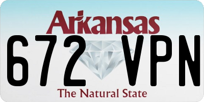 AR license plate 672VPN