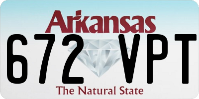 AR license plate 672VPT