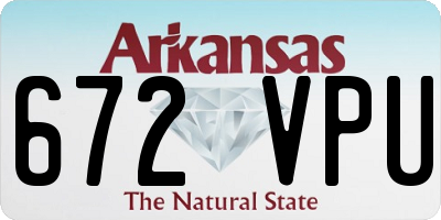 AR license plate 672VPU