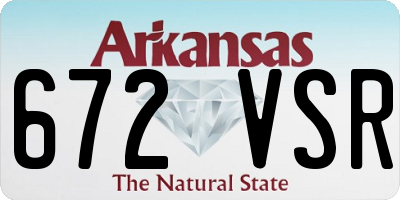 AR license plate 672VSR