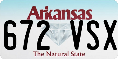 AR license plate 672VSX