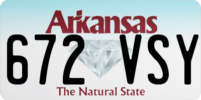 AR license plate 672VSY