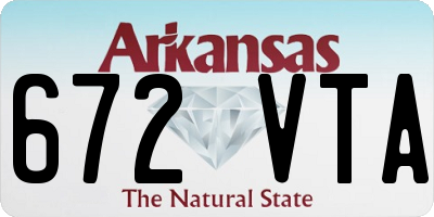 AR license plate 672VTA