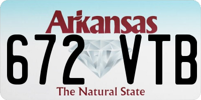 AR license plate 672VTB