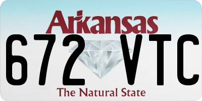 AR license plate 672VTC