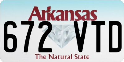 AR license plate 672VTD
