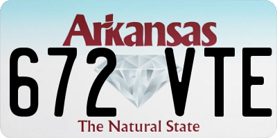 AR license plate 672VTE