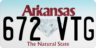 AR license plate 672VTG