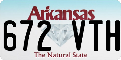 AR license plate 672VTH