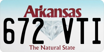 AR license plate 672VTI