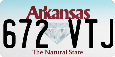 AR license plate 672VTJ