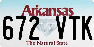AR license plate 672VTK