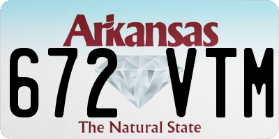 AR license plate 672VTM