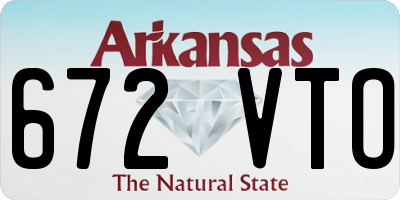 AR license plate 672VTO