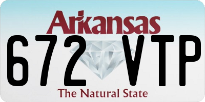AR license plate 672VTP
