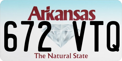 AR license plate 672VTQ