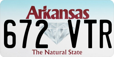 AR license plate 672VTR