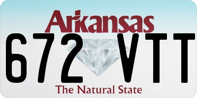 AR license plate 672VTT