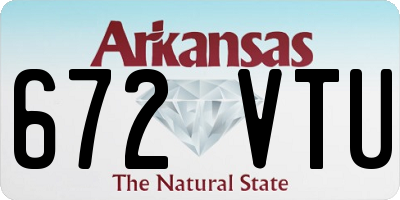 AR license plate 672VTU