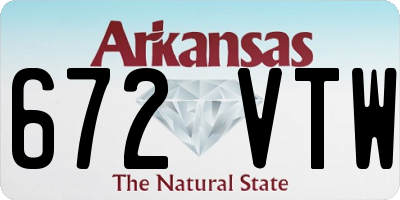 AR license plate 672VTW