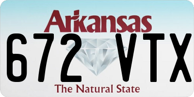 AR license plate 672VTX