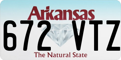 AR license plate 672VTZ