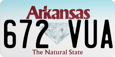 AR license plate 672VUA