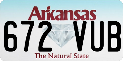 AR license plate 672VUB