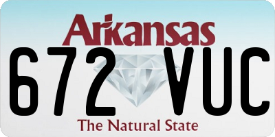 AR license plate 672VUC