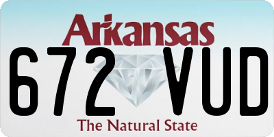 AR license plate 672VUD