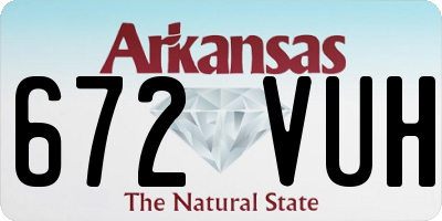 AR license plate 672VUH