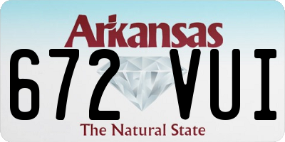 AR license plate 672VUI