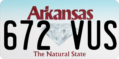 AR license plate 672VUS