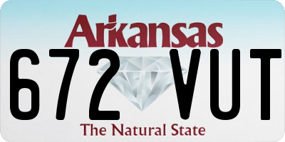 AR license plate 672VUT