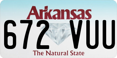 AR license plate 672VUU