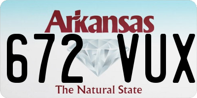AR license plate 672VUX