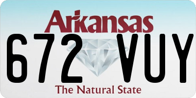 AR license plate 672VUY
