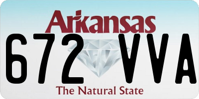 AR license plate 672VVA